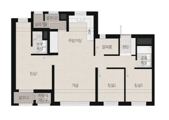 청주 남주동 대원칸타빌 더시엘 공급평형구조